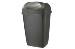 Simple Value 25L Swing Top Kitchen Bin - Silver.